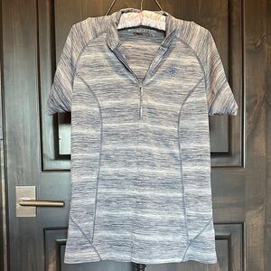 Ariat Blue Short Sleeve Tee with Half-Zip